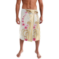 Beige Frangipani Sea Shell Lavalava Starfish Polynesian Pattern - Polynesian Pride