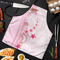 Pink Plumeria Sea Shell Apron Starfish Polynesian Pattern - Polynesian Pride
