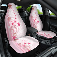 Pink Plumeria Sea Shell Car Seat Cover Starfish Polynesian Pattern - Polynesian Pride