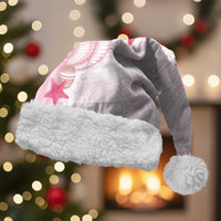 Pink Plumeria Sea Shell Christmas Santa Hat Starfish Polynesian Pattern - Polynesian Pride