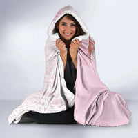 Pink Plumeria Sea Shell Hooded Blanket Starfish Polynesian Pattern - Polynesian Pride