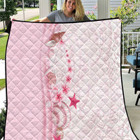 Pink Plumeria Sea Shell Quilt Starfish Polynesian Pattern - Polynesian Pride