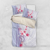 Purple Plumeria Sea Shell Bedding Set Starfish Polynesian Pattern - Polynesian Pride