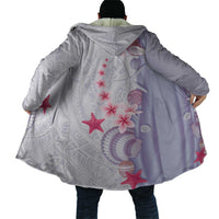 Purple Plumeria Sea Shell Cloak Starfish Polynesian Pattern - Polynesian Pride