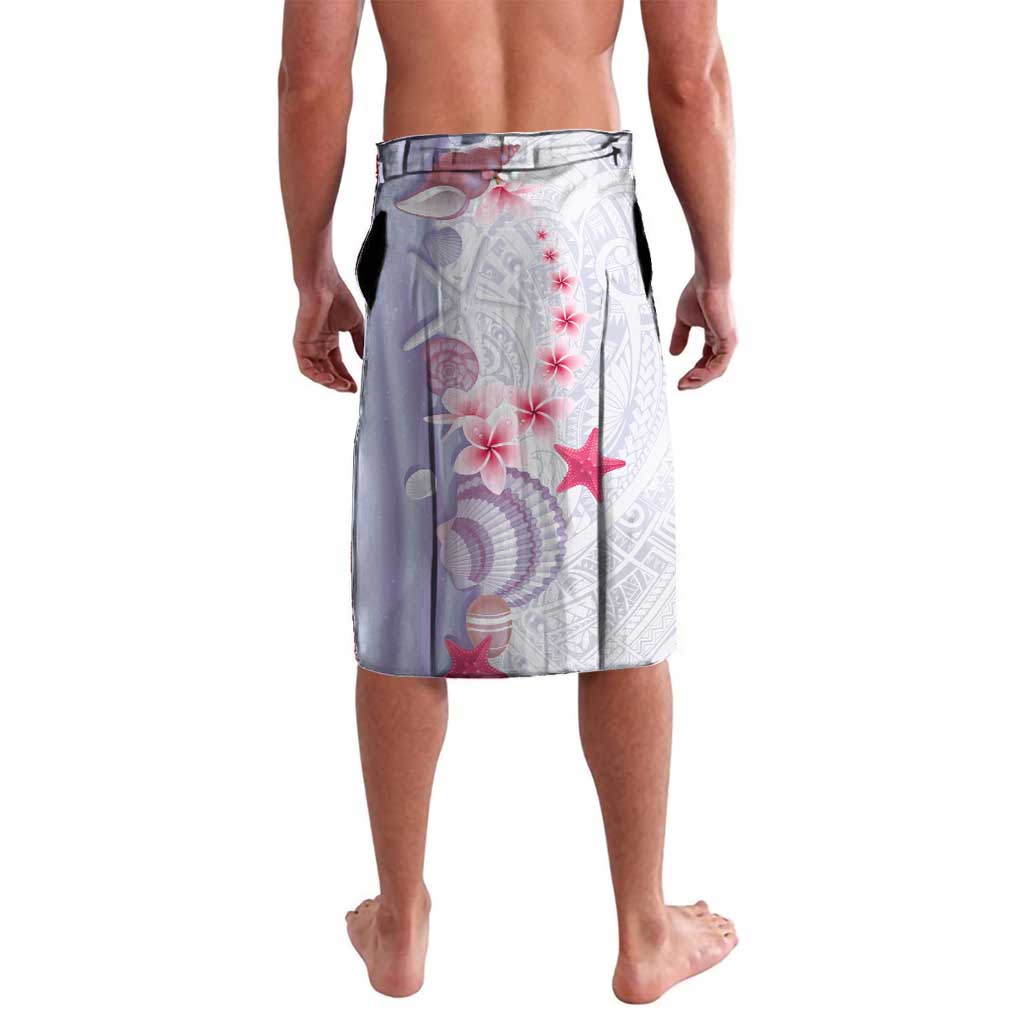 Purple Plumeria Sea Shell Lavalava Starfish Polynesian Pattern - Polynesian Pride