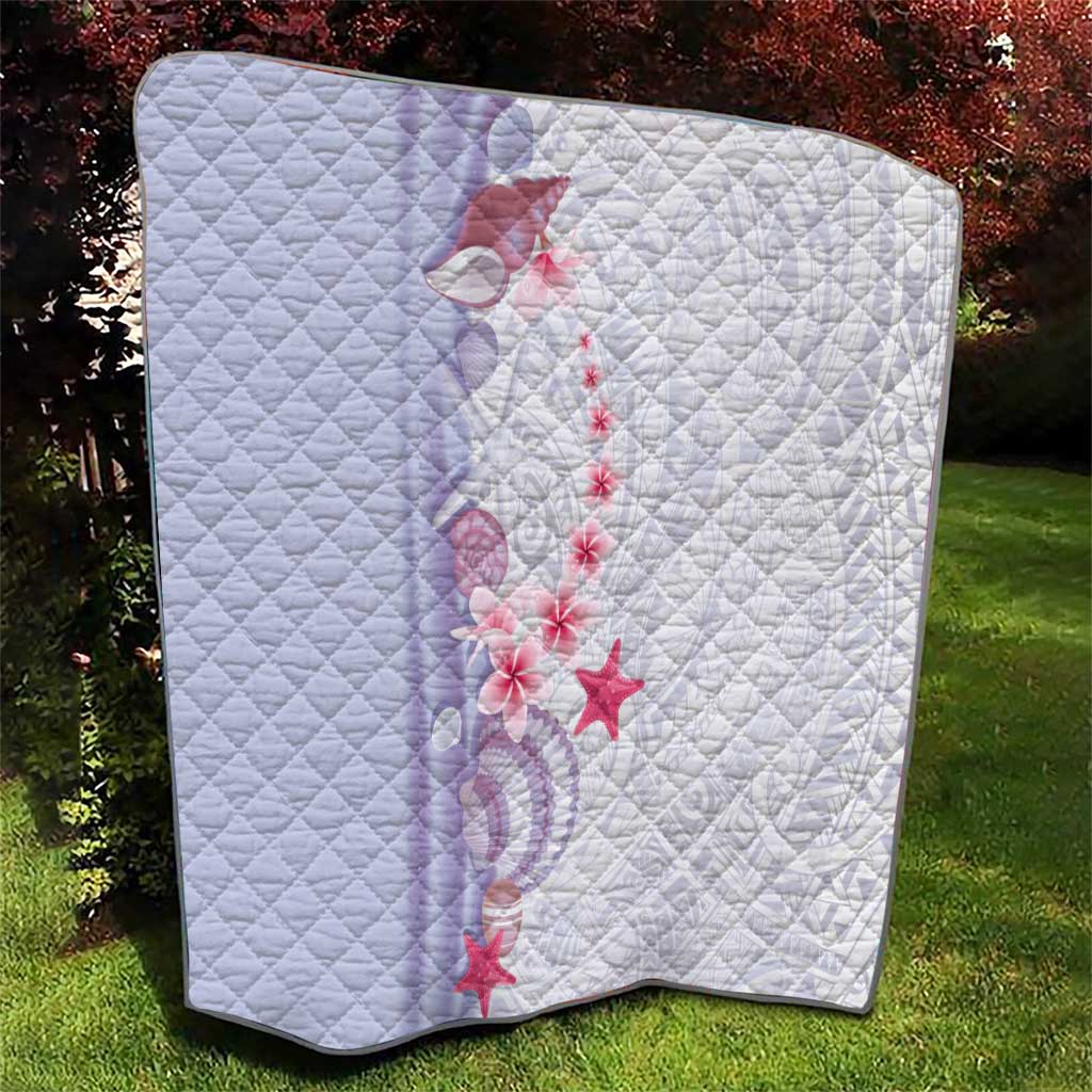 Purple Plumeria Sea Shell Quilt Starfish Polynesian Pattern - Polynesian Pride