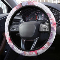 Purple Plumeria Sea Shell Steering Wheel Cover Starfish Polynesian Pattern - Polynesian Pride
