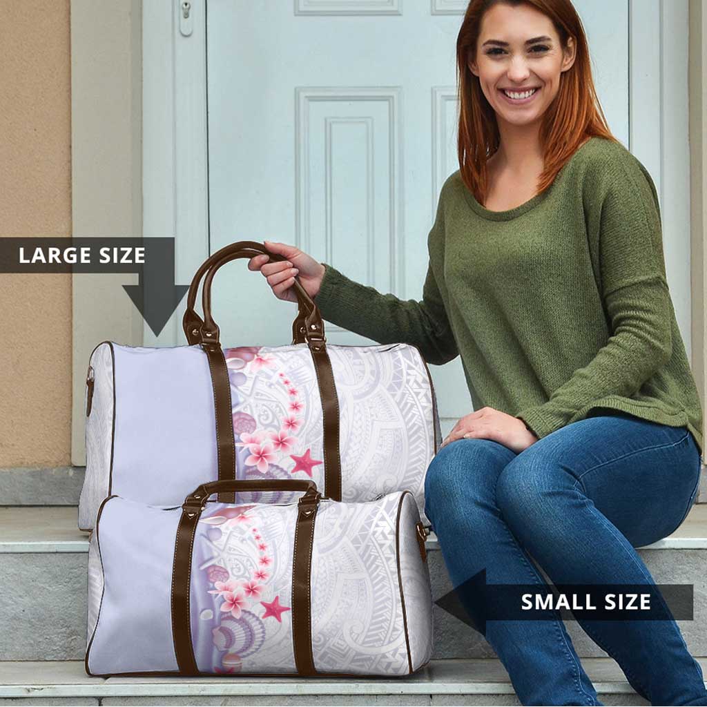 Purple Plumeria Sea Shell Travel Bag Starfish Polynesian Pattern - Polynesian Pride