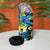 Plumeria Polynesian Pattern 4 in 1 Can Cooler Tumbler Unique Fantasy Blue Yellow