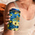 Plumeria Polynesian Pattern 4 in 1 Can Cooler Tumbler Unique Fantasy Blue Yellow