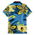 Plumeria Polynesian Pattern Family Matching Long Sleeve Bodycon Dress and Hawaiian Shirt Unique Fantasy Blue Yellow