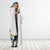 Plumeria Polynesian Pattern Hooded Blanket Unique Fantasy Blue Yellow