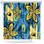 Plumeria Polynesian Pattern Shower Curtain Unique Fantasy Blue Yellow
