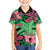 Plumeria Polynesian Pattern Family Matching Tank Maxi Dress and Hawaiian Shirt Unique Fantasy Green Pink