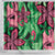 Plumeria Polynesian Pattern Shower Curtain Unique Fantasy Green Pink