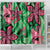 Plumeria Polynesian Pattern Shower Curtain Unique Fantasy Green Pink