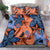 Plumeria Polynesian Pattern Bedding Set Unique Fantasy Orange Blue