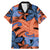 Plumeria Polynesian Pattern Family Matching Mermaid Dress and Hawaiian Shirt Unique Fantasy Orange Blue