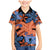 Plumeria Polynesian Pattern Family Matching Mermaid Dress and Hawaiian Shirt Unique Fantasy Orange Blue