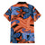 Plumeria Polynesian Pattern Family Matching Tank Maxi Dress and Hawaiian Shirt Unique Fantasy Orange Blue