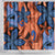 Plumeria Polynesian Pattern Shower Curtain Unique Fantasy Orange Blue