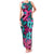 Plumeria Polynesian Pattern Family Matching Tank Maxi Dress and Hawaiian Shirt Unique Fantasy Pink Teal
