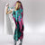 Plumeria Polynesian Pattern Hooded Blanket Unique Fantasy Pink Teal