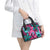 Plumeria Polynesian Pattern Shoulder Handbag Unique Fantasy Pink Teal