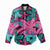 Plumeria Polynesian Pattern Women Casual Shirt Unique Fantasy Pink Teal