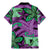Plumeria Polynesian Pattern Family Matching Mermaid Dress and Hawaiian Shirt Unique Fantasy Purple Green
