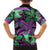 Plumeria Polynesian Pattern Family Matching Tank Maxi Dress and Hawaiian Shirt Unique Fantasy Purple Green