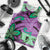 Plumeria Polynesian Pattern Men Tank Top Unique Fantasy Purple Green