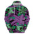 Plumeria Polynesian Pattern Zip Hoodie Unique Fantasy Purple Green