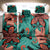 Plumeria Polynesian Pattern Back Car Seat Cover Unique Fantasy Teal Orange