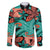 Plumeria Polynesian Pattern Family Matching Mermaid Dress and Hawaiian Shirt Unique Fantasy Teal Orange