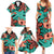 Plumeria Polynesian Pattern Family Matching Summer Maxi Dress and Hawaiian Shirt Unique Fantasy Teal Orange
