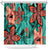 Plumeria Polynesian Pattern Shower Curtain Unique Fantasy Teal Orange
