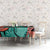 Plumeria Polynesian Pattern Tablecloth Unique Fantasy Teal Orange