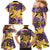 Plumeria Polynesian Pattern Family Matching Mermaid Dress and Hawaiian Shirt Unique Fantasy Yellow Purple