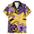 Plumeria Polynesian Pattern Family Matching Mermaid Dress and Hawaiian Shirt Unique Fantasy Yellow Purple