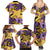 Plumeria Polynesian Pattern Family Matching Summer Maxi Dress and Hawaiian Shirt Unique Fantasy Yellow Purple