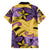 Plumeria Polynesian Pattern Family Matching Tank Maxi Dress and Hawaiian Shirt Unique Fantasy Yellow Purple