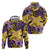 Plumeria Polynesian Pattern Hoodie Unique Fantasy Yellow Purple