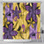 Plumeria Polynesian Pattern Shower Curtain Unique Fantasy Yellow Purple