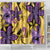 Plumeria Polynesian Pattern Shower Curtain Unique Fantasy Yellow Purple