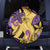 Plumeria Polynesian Pattern Spare Tire Cover Unique Fantasy Yellow Purple