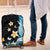 Blue Grunge Polynesian Pattern Luggage Cover Plumeria Floral