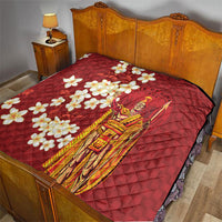 Hawaii King Kamehameha Quilt Plumeria Lauhala Pattern