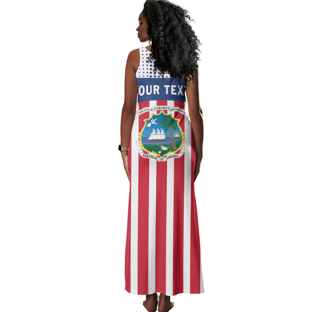 Personalized Liberia 1847 Tank Maxi Dress Happy Independence Day