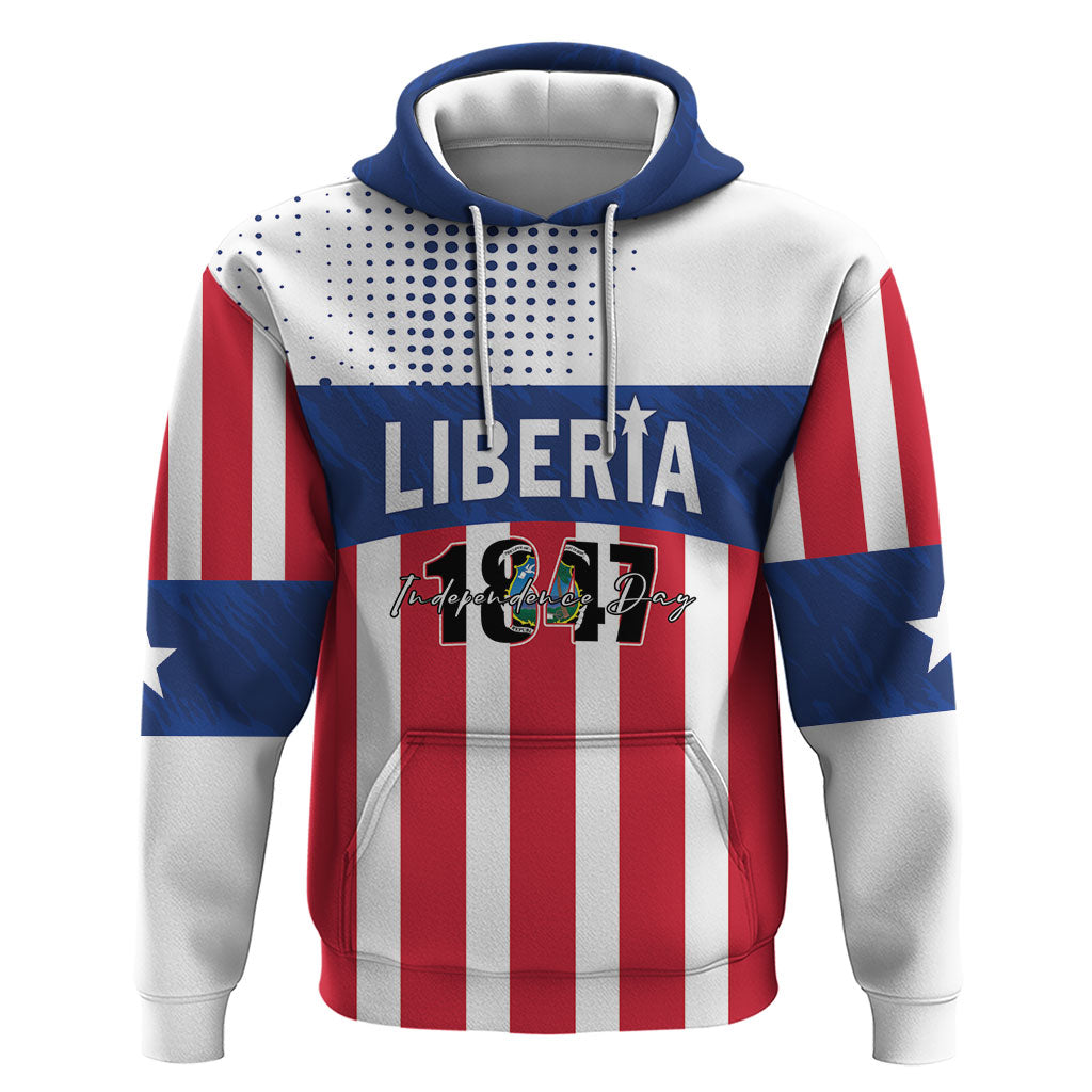 Personalized Liberia 1847 Zip Hoodie Happy Independence Day